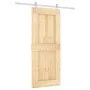 Sliding door with solid pine wood hardware 85x210 cm by vidaXL, Doors - Ref: Foro24-3203014, Price: 190,97 €, Discount: %