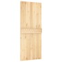 Puerta corredera con herrajes madera maciza de pino 85x210 cm de vidaXL, Puertas - Ref: Foro24-3203014, Precio: 195,21 €, Des...