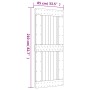 Puerta corredera con herrajes madera maciza de pino 85x210 cm de vidaXL, Puertas - Ref: Foro24-3203014, Precio: 195,21 €, Des...