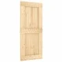 Schiebetür mit Beschlägen aus massivem Kiefernholz, 90 x 210 cm von vidaXL, Türen - Ref: Foro24-3203015, Preis: 199,00 €, Rab...