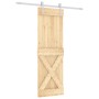 Puerta corredera con herrajes madera maciza de pino 70x210 cm de vidaXL, Puertas - Ref: Foro24-3203016, Precio: 171,53 €, Des...