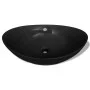Luxury black ceramic oval sink with drain, 59 x 38.5 cm by vidaXL, Sinks - Ref: Foro24-140680, Price: 67,99 €, Discount: %