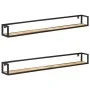 Estantes de pared 2 unidades 160 cm madera de mango rugosa de vidaXL, Estantes y estanterías - Ref: Foro24-320676, Precio: 11...
