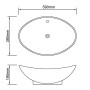 Lavabo Oval de cerámica negra de lujo con desagüe, 59 x 38,5 cm de vidaXL, Lavabos - Ref: Foro24-140680, Precio: 84,89 €, Des...