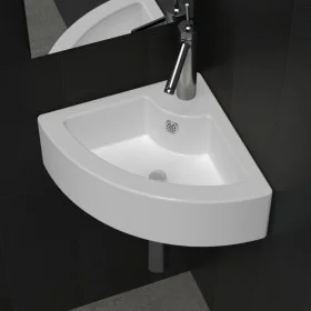 White washbasin with overflow 45x32x12.5 cm by vidaXL, Sinks - Ref: Foro24-140697, Price: 77,44 €, Discount: %