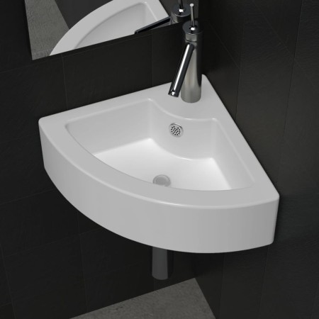 Lavabo con rebosadero blanco 45x32x12,5 cm de vidaXL, Lavabos - Ref: Foro24-140697, Precio: 64,30 €, Descuento: %