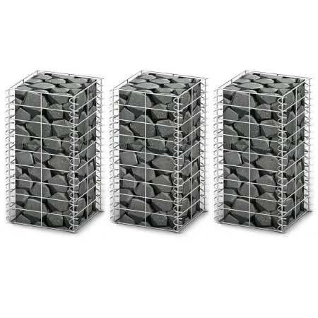 Gabionenwandkörbe verzinkter Draht 25x25x50cm 3 Stk von vidaXL, Zaunpaneele - Ref: Foro24-141044, Preis: 33,21 €, Rabatt: %
