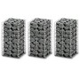 Cestas de muro de gaviones alambre galvanizado 25x25x50cm 3 uds de vidaXL, Paneles de vallas - Ref: Foro24-141044, Precio: 35...