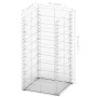 Cestas de muro de gaviones alambre galvanizado 25x25x50cm 3 uds de vidaXL, Paneles de vallas - Ref: Foro24-141044, Precio: 35...