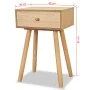 Mesitas de noche 2 uds madera maciza de pino marrón 40x30x61cm de vidaXL, Mesitas de noche - Ref: Foro24-244742, Precio: 103,...