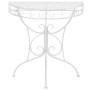 Mesa auxiliar vintage metal semicircular 72x36x74 cm plateada de vidaXL, Mesas auxiliares - Ref: Foro24-245929, Precio: 76,48...