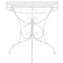 Vintage semicircular metal side table 72x36x74 cm silver by vidaXL, Side tables - Ref: Foro24-245929, Price: 75,98 €, Discoun...