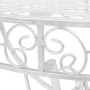 Mesa auxiliar vintage metal semicircular 72x36x74 cm plateada de vidaXL, Mesas auxiliares - Ref: Foro24-245929, Precio: 76,48...
