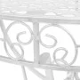 Vintage semicircular metal side table 72x36x74 cm silver by vidaXL, Side tables - Ref: Foro24-245929, Price: 75,98 €, Discoun...