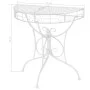Vintage semicircular metal side table 72x36x74 cm silver by vidaXL, Side tables - Ref: Foro24-245929, Price: 75,98 €, Discoun...