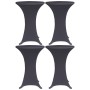 Funda elástica para mesa 4 unidades 80 cm gris antracita de vidaXL, Fundas - Ref: Foro24-279086, Precio: 44,88 €, Descuento: %