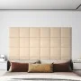 Paneles de pared 12 uds tela color crema 30x30 cm 1,08 m² de vidaXL, Recubrimiento de paredes - Ref: Foro24-343788, Precio: 4...