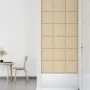 Paneles de pared 12 uds tela color crema 30x30 cm 1,08 m² de vidaXL, Recubrimiento de paredes - Ref: Foro24-343788, Precio: 4...
