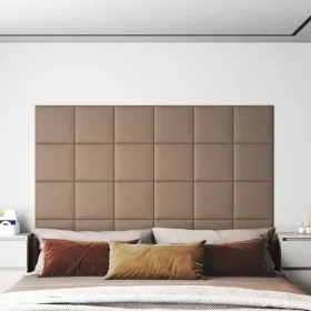 Wall panels 12 pcs cappuccino synthetic leather 30x30 cm 1.08 m² by vidaXL, Wall covering - Ref: Foro24-343803, Price: 45,08 ...