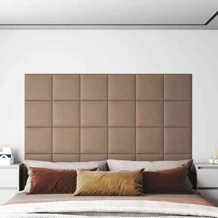 Wall panels 12 pcs cappuccino synthetic leather 30x30 cm 1.08 m² by vidaXL, Wall covering - Ref: Foro24-343803, Price: 45,08 ...