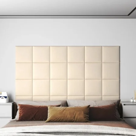 Wandpaneele 12 Stück cremefarbener Samt 30x30 cm 1,08 m² von vidaXL, Wandverkleidung - Ref: Foro24-343815, Preis: 44,44 €, Ra...
