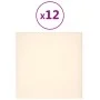 Paneles de pared 12 uds terciopelo crema 30x30 cm 1,08 m² de vidaXL, Recubrimiento de paredes - Ref: Foro24-343815, Precio: 4...