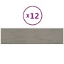 Paneles de pared 12 uds terciopelo gris claro 60x15 cm 1,08 m² de vidaXL, Recubrimiento de paredes - Ref: Foro24-343835, Prec...