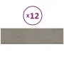 Paneles de pared 12 uds terciopelo gris claro 60x15 cm 1,08 m² de vidaXL, Recubrimiento de paredes - Ref: Foro24-343835, Prec...