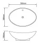 Ovales Waschbecken und Keramik-Überlaufloch 59x38,5 cm von vidaXL, Sinkt - Ref: Foro24-140679, Preis: 85,50 €, Rabatt: %