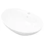 Lavabo de cerámica ovalado con orificio de grifo y rebosadero de vidaXL, Lavabos - Ref: Foro24-140678, Precio: 100,32 €, Desc...