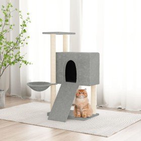 Rascador para gatos con postes de sisal gris claro 96 cm en Mobiliario para gatos | Comprar online en Foru.es