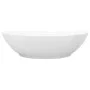 Lavabo de cerámica ovalado con orificio de grifo y rebosadero de vidaXL, Lavabos - Ref: Foro24-140678, Precio: 100,32 €, Desc...