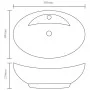 Lavabo de cerámica ovalado con orificio de grifo y rebosadero de vidaXL, Lavabos - Ref: Foro24-140678, Precio: 100,32 €, Desc...