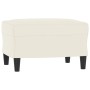 Sillón con taburete terciopelo crema 60 cm en Sofás | Comprar online en Foru.es