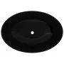 Lavabo ovalado de cerámica negro 40x33 cm de vidaXL, Lavabos - Ref: Foro24-140675, Precio: 55,39 €, Descuento: %