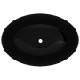 Lavabo ovalado de cerámica negro 40x33 cm de vidaXL, Lavabos - Ref: Foro24-140675, Precio: 58,55 €, Descuento: %