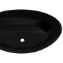 Lavabo ovalado de cerámica negro 40x33 cm de vidaXL, Lavabos - Ref: Foro24-140675, Precio: 55,39 €, Descuento: %