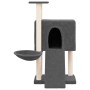 Rascador para gatos con postes de sisal gris oscuro 96 cm en Mobiliario para gatos | Comprar online en Foru.es