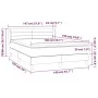 Box spring bed with taupe gray fabric mattress 140x190 cm by vidaXL, Beds and slatted bases - Ref: Foro24-3126881, Price: 465...