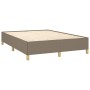 Cama box spring con colchón tela gris taupe 140x190 cm de vidaXL, Camas y somieres - Ref: Foro24-3128601, Precio: 539,47 €, D...