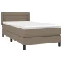 Box spring bed with taupe gray fabric mattress 90x190 cm by vidaXL, Beds and slatted bases - Ref: Foro24-3129757, Price: 311,...
