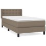 Cama box spring con colchón tela gris taupe 90x190 cm de vidaXL, Camas y somieres - Ref: Foro24-3129997, Precio: 319,80 €, De...