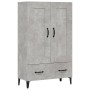 Aparador de madera contrachapada gris hormigón 70x31x115 cm de vidaXL, Aparadores - Ref: Foro24-812577, Precio: 92,32 €, Desc...