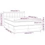 Box spring bed mattress and LED lights blue fabric 140x190 cm by vidaXL, Beds and slatted bases - Ref: Foro24-3133155, Price:...