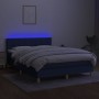Cama box spring colchón y luces LED tela azul 140x190 cm de vidaXL, Camas y somieres - Ref: Foro24-3133715, Precio: 446,93 €,...