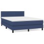 Cama box spring con colchón tela azul 140x190 cm de vidaXL, Camas y somieres - Ref: Foro24-3140135, Precio: 455,73 €, Descuen...