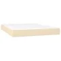 Box spring bed with cream fabric mattress 140x190 cm by vidaXL, Beds and slatted bases - Ref: Foro24-3140534, Price: 389,92 €...