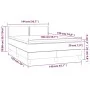 Box spring bed with cream fabric mattress 140x190 cm by vidaXL, Beds and slatted bases - Ref: Foro24-3140534, Price: 389,92 €...