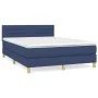 Boxspringbett mit blauer Stoffmatratze 140x190 cm von vidaXL, Betten und Lattenroste - Ref: Foro24-3140695, Preis: 445,13 €, ...