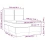 Box spring bed with taupe gray fabric mattress 140x190 cm by vidaXL, Beds and slatted bases - Ref: Foro24-3142253, Price: 489...